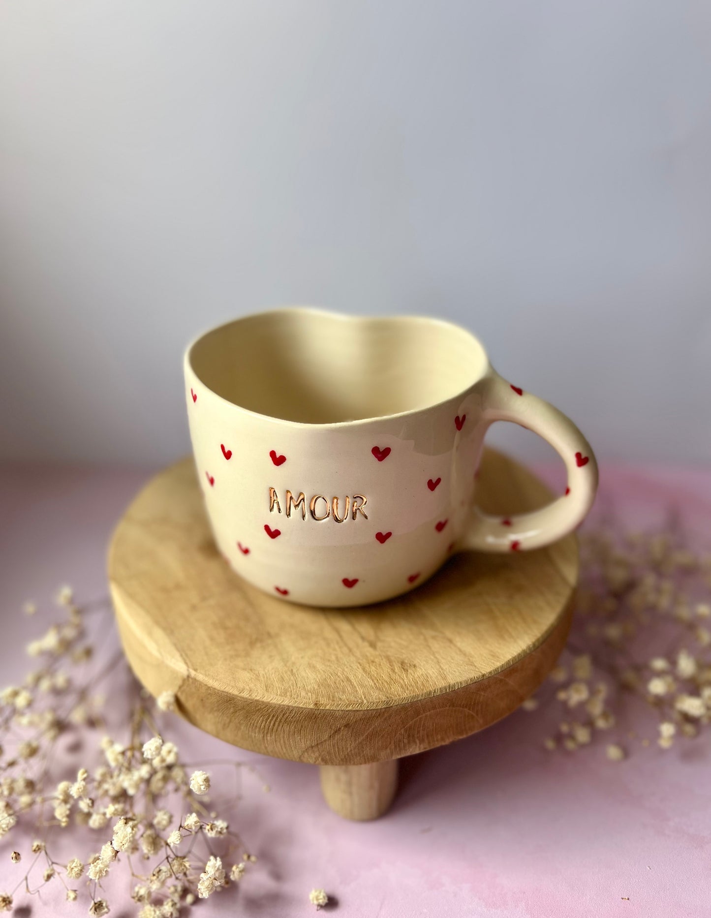 Mug Cœur à personnaliser Or