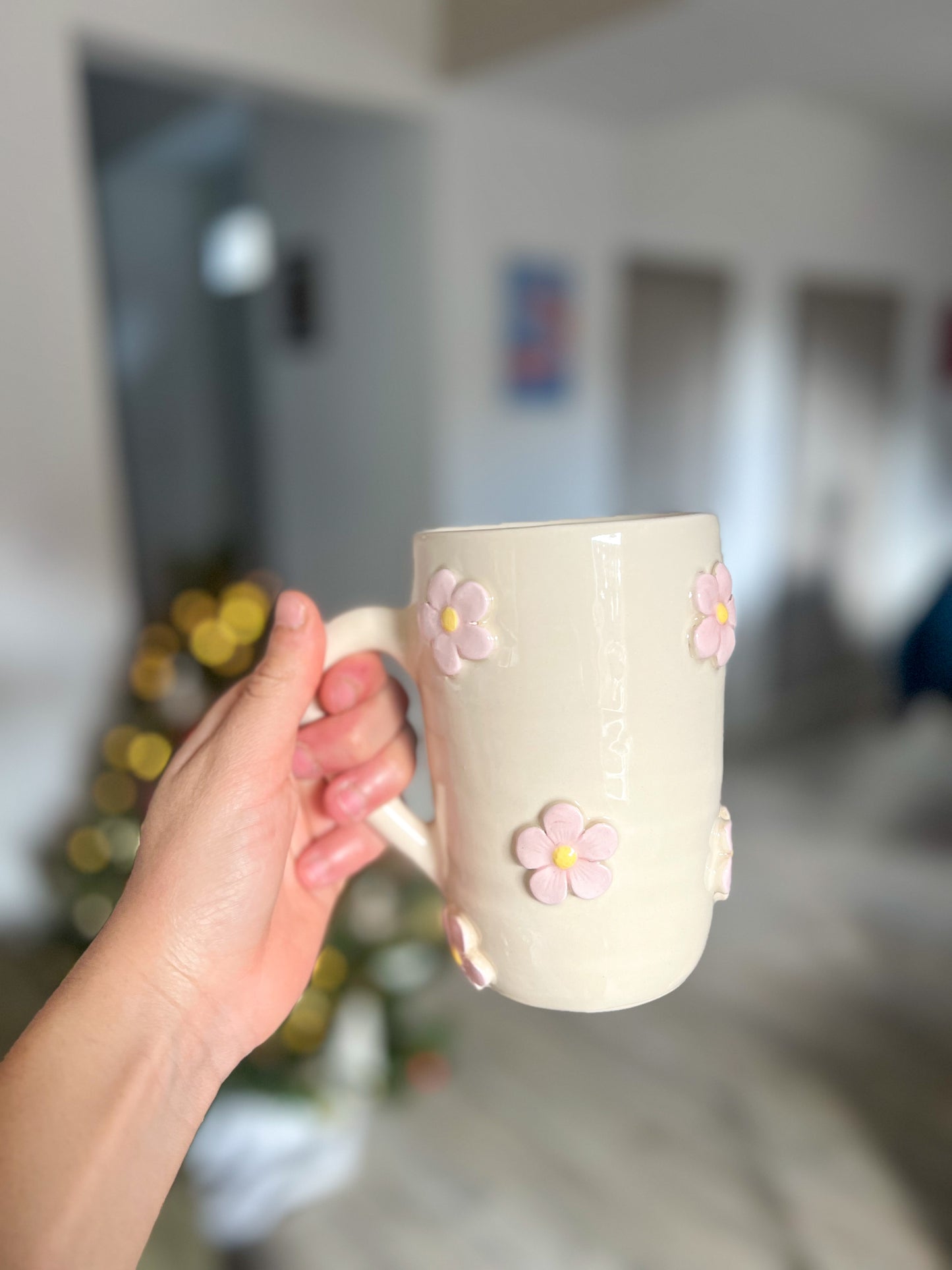 Maxi mug fleurs roses 🌸