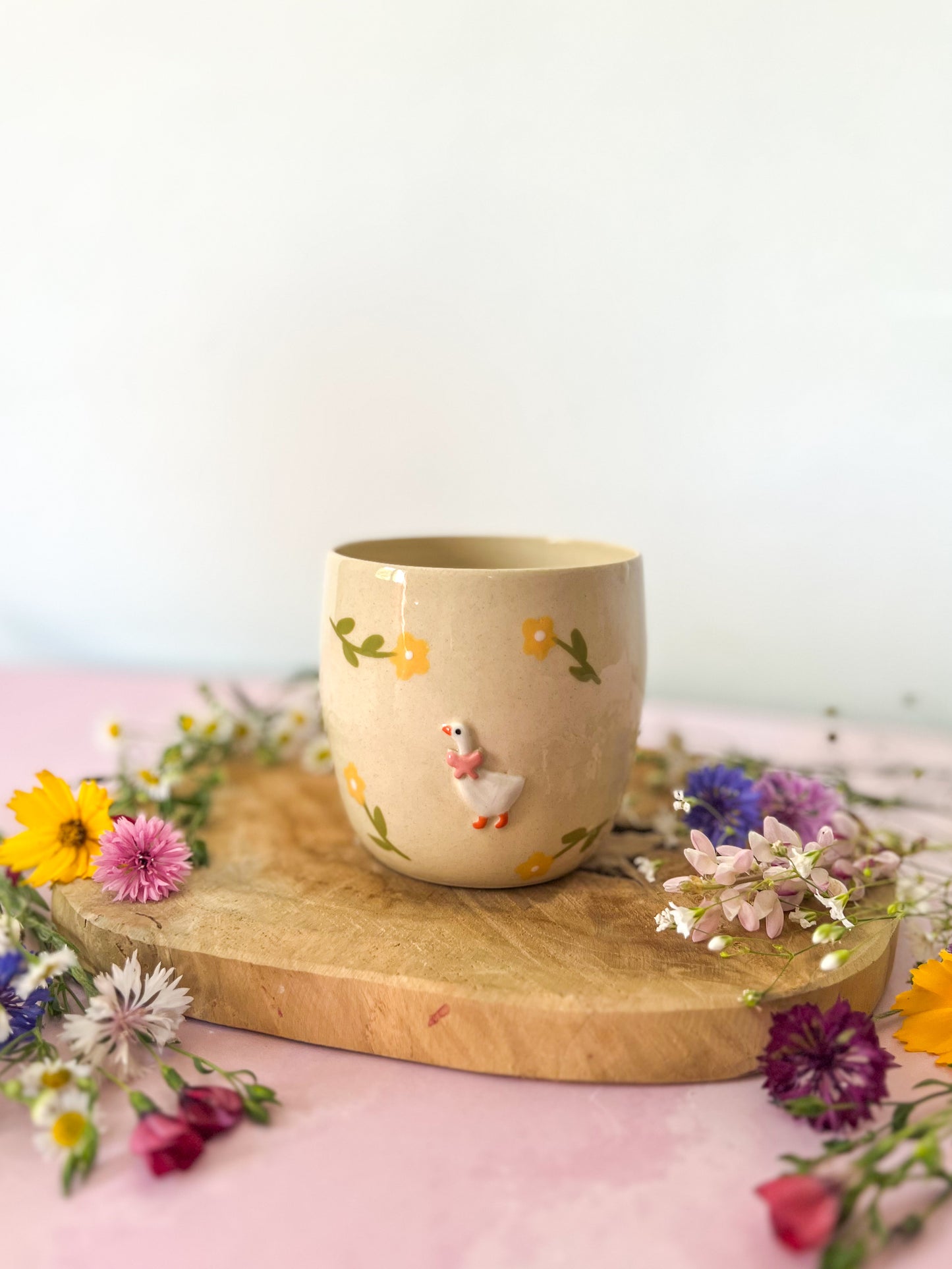 Tasse « Oie » Fleurs jaunes 🌼