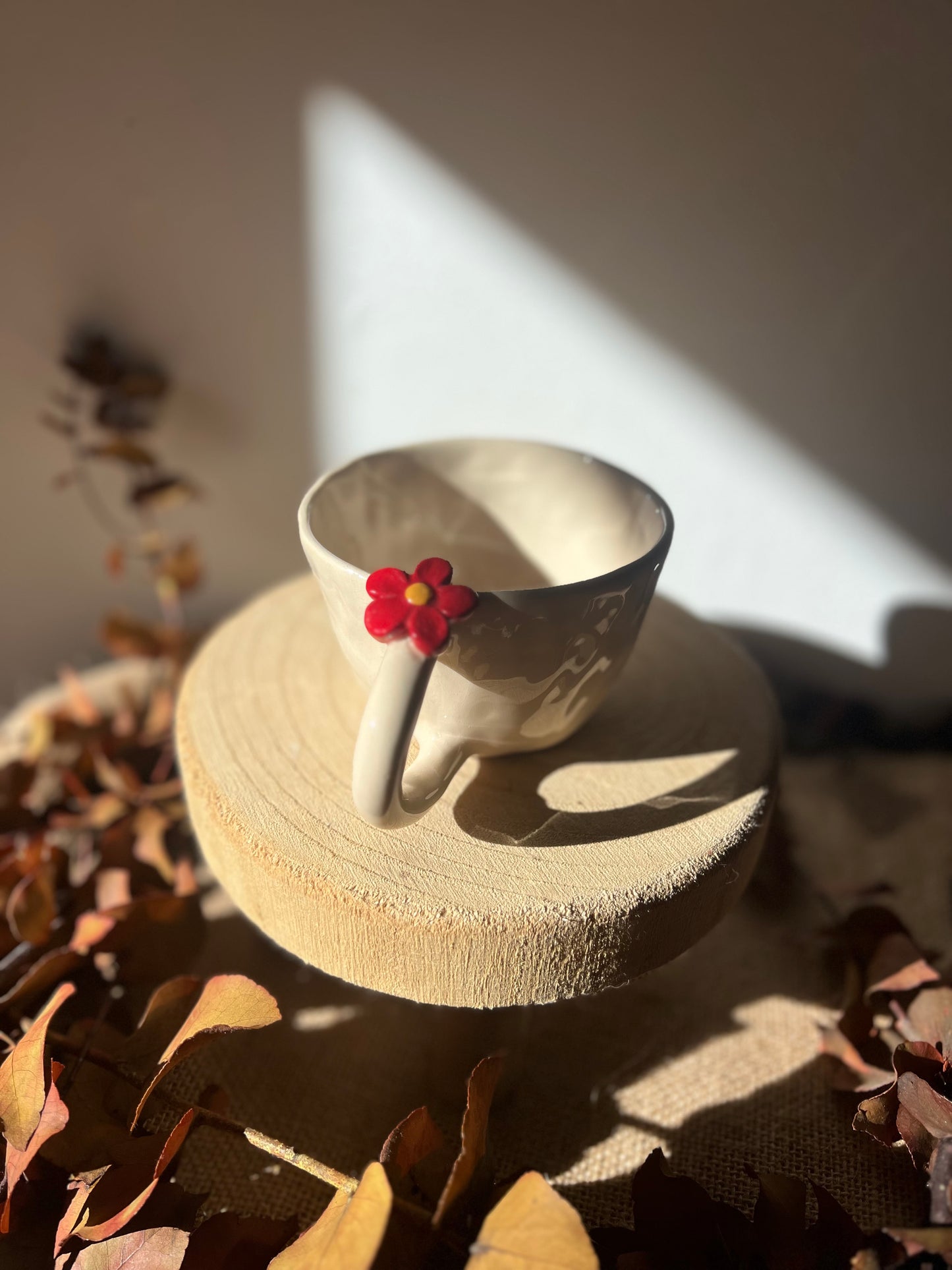 Tasse fleur rouge 🌸