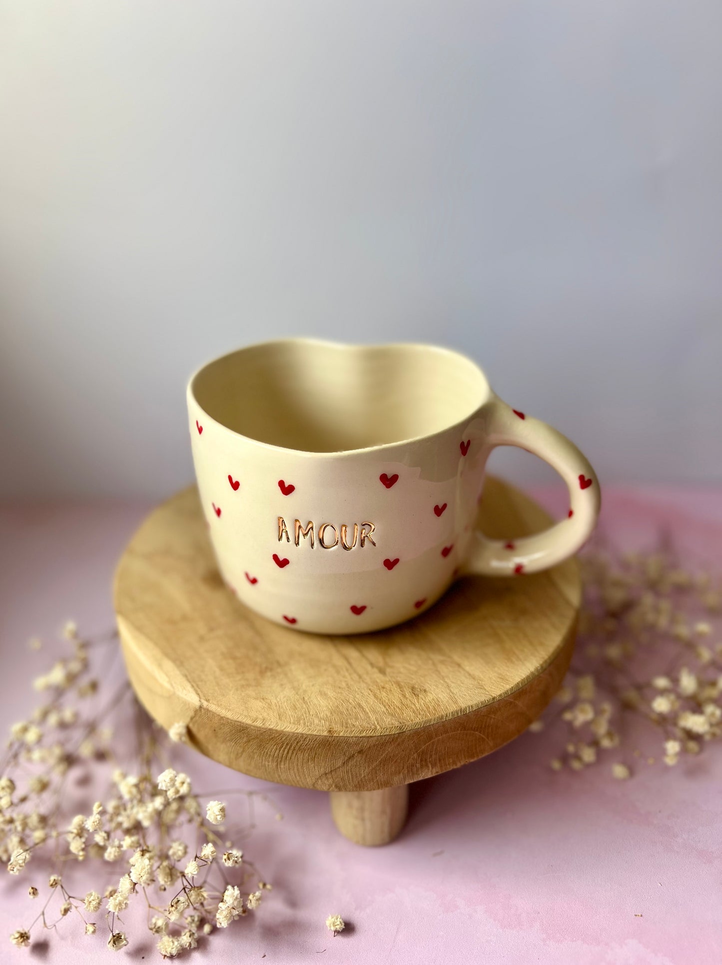 Mug Cœur à personnaliser Or