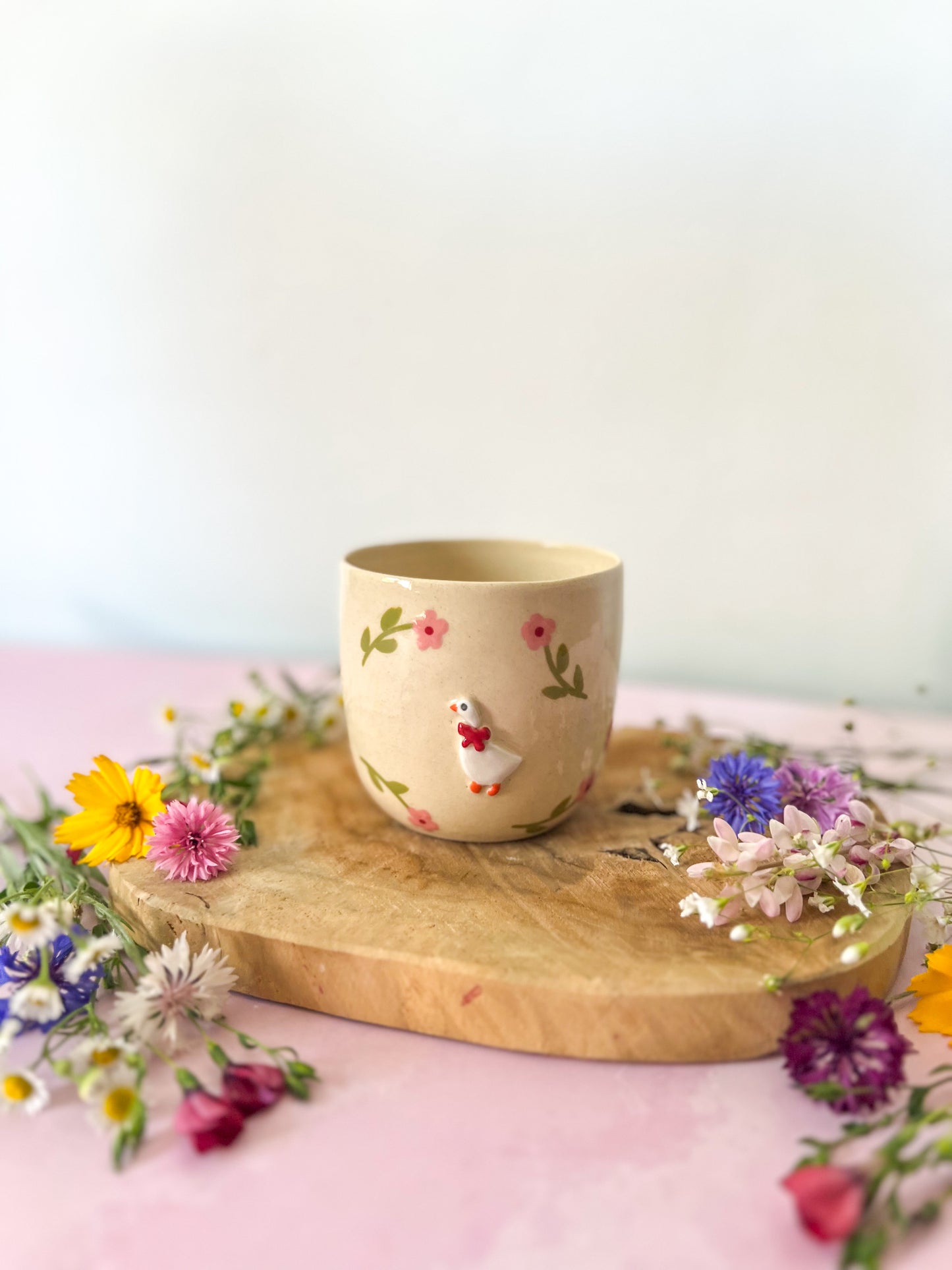 Tasse « Oie » fleurs roses 🌸