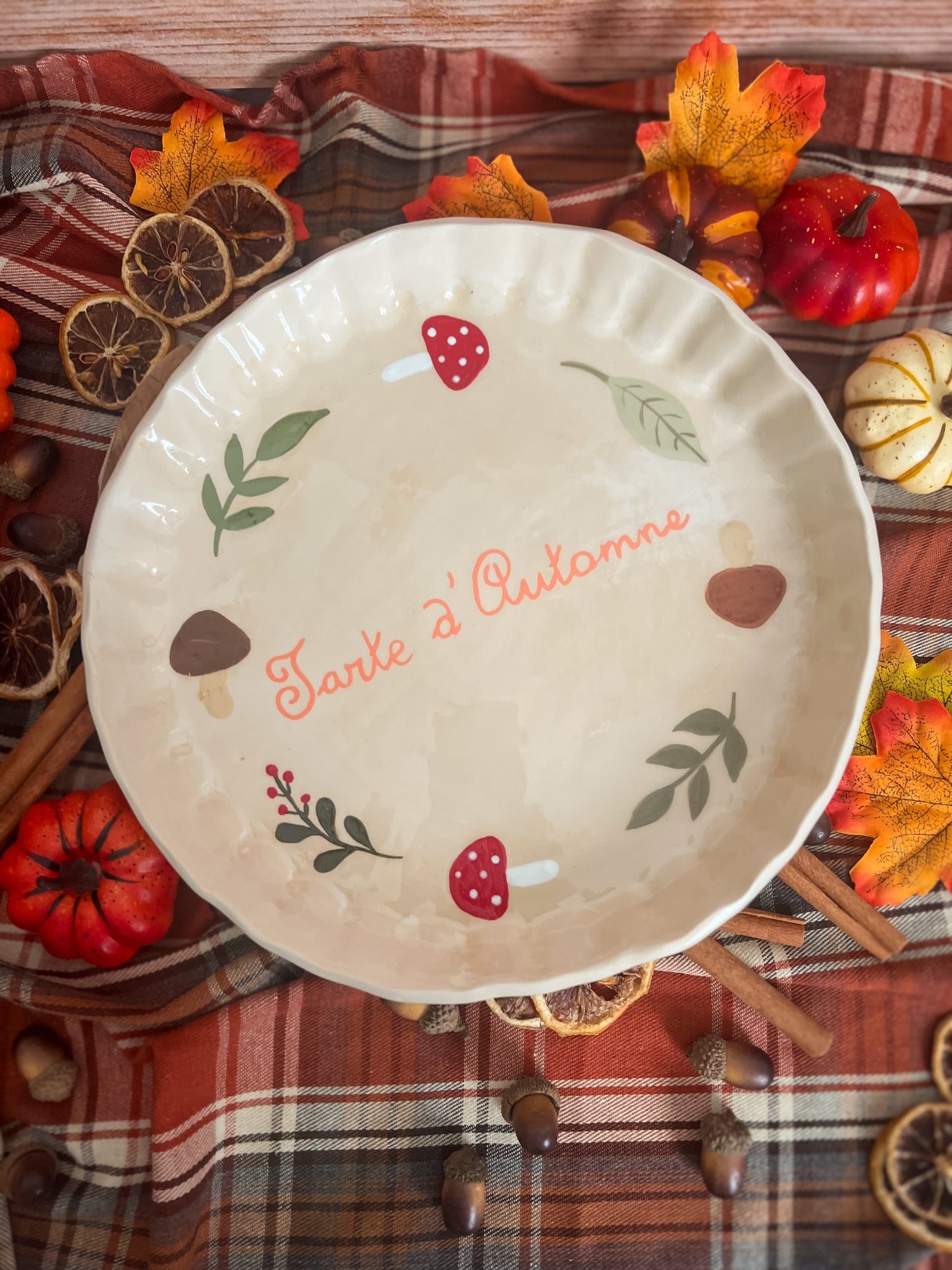 Plat à tarte personnalisable 🌼