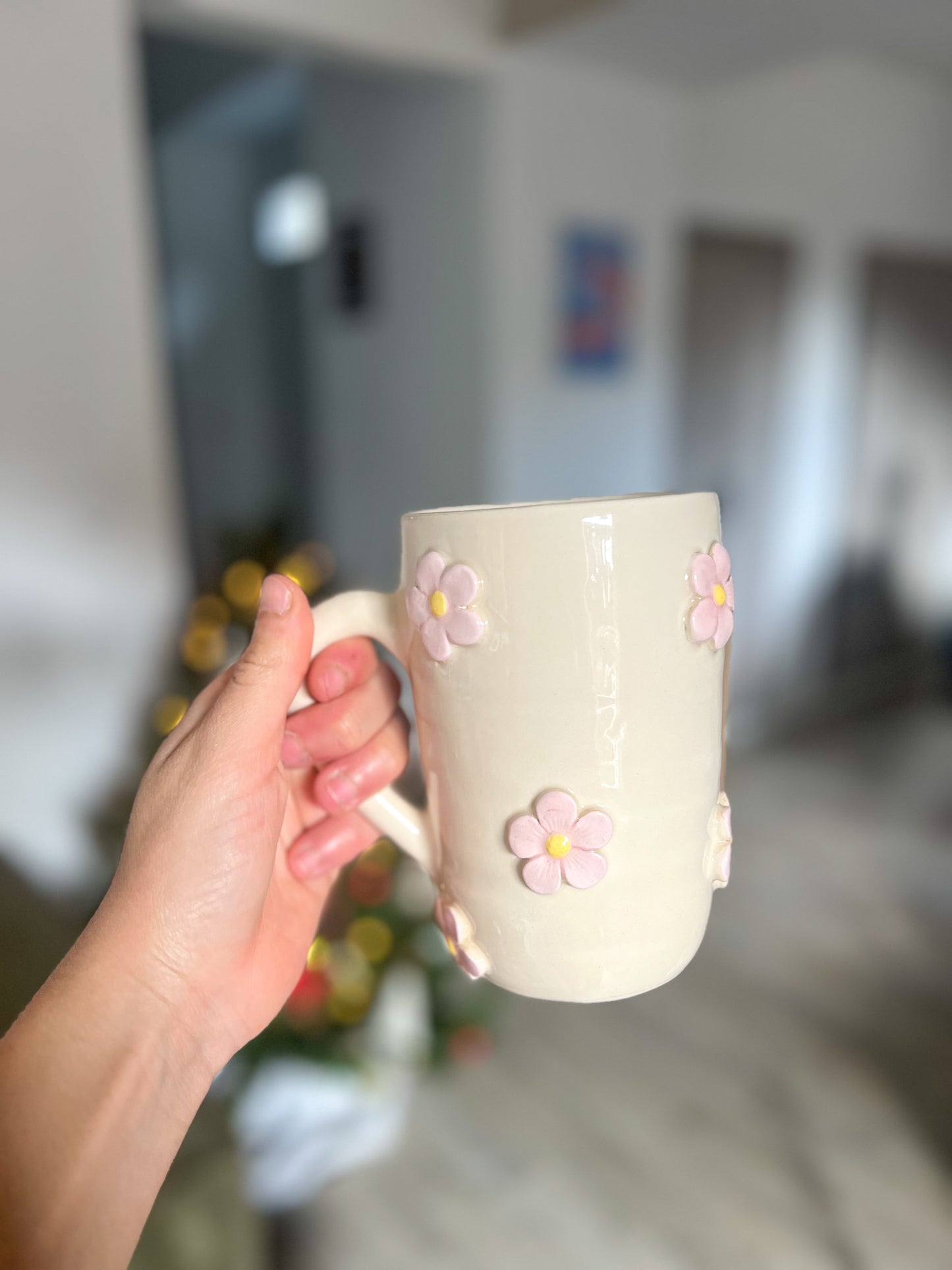 Maxi mug fleurs roses 🌸