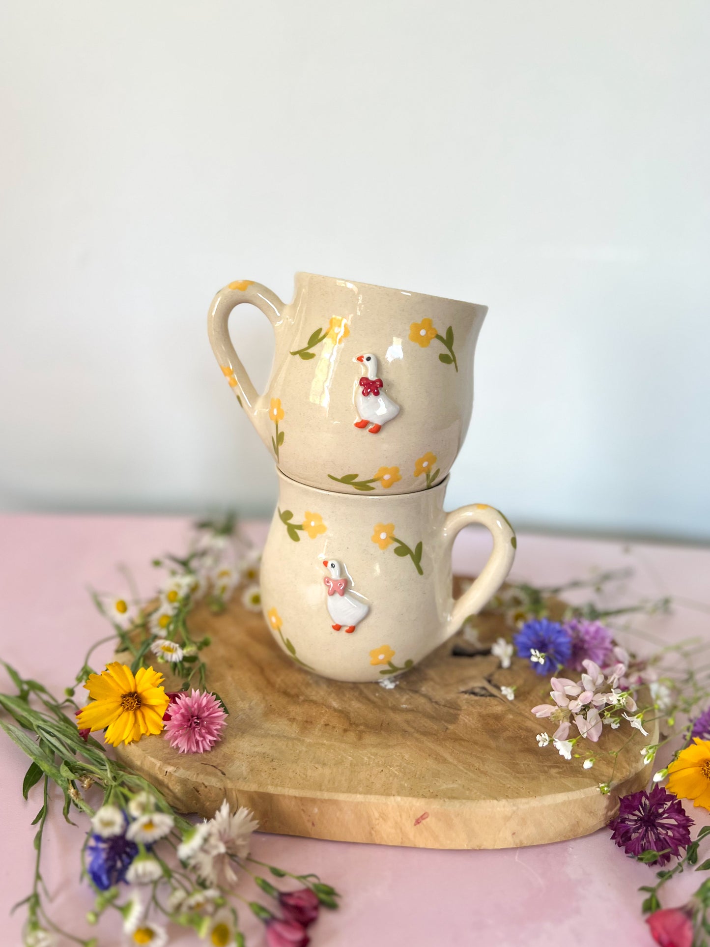 Mug « Cottage Fleuri » fleurs jaunes 🌼