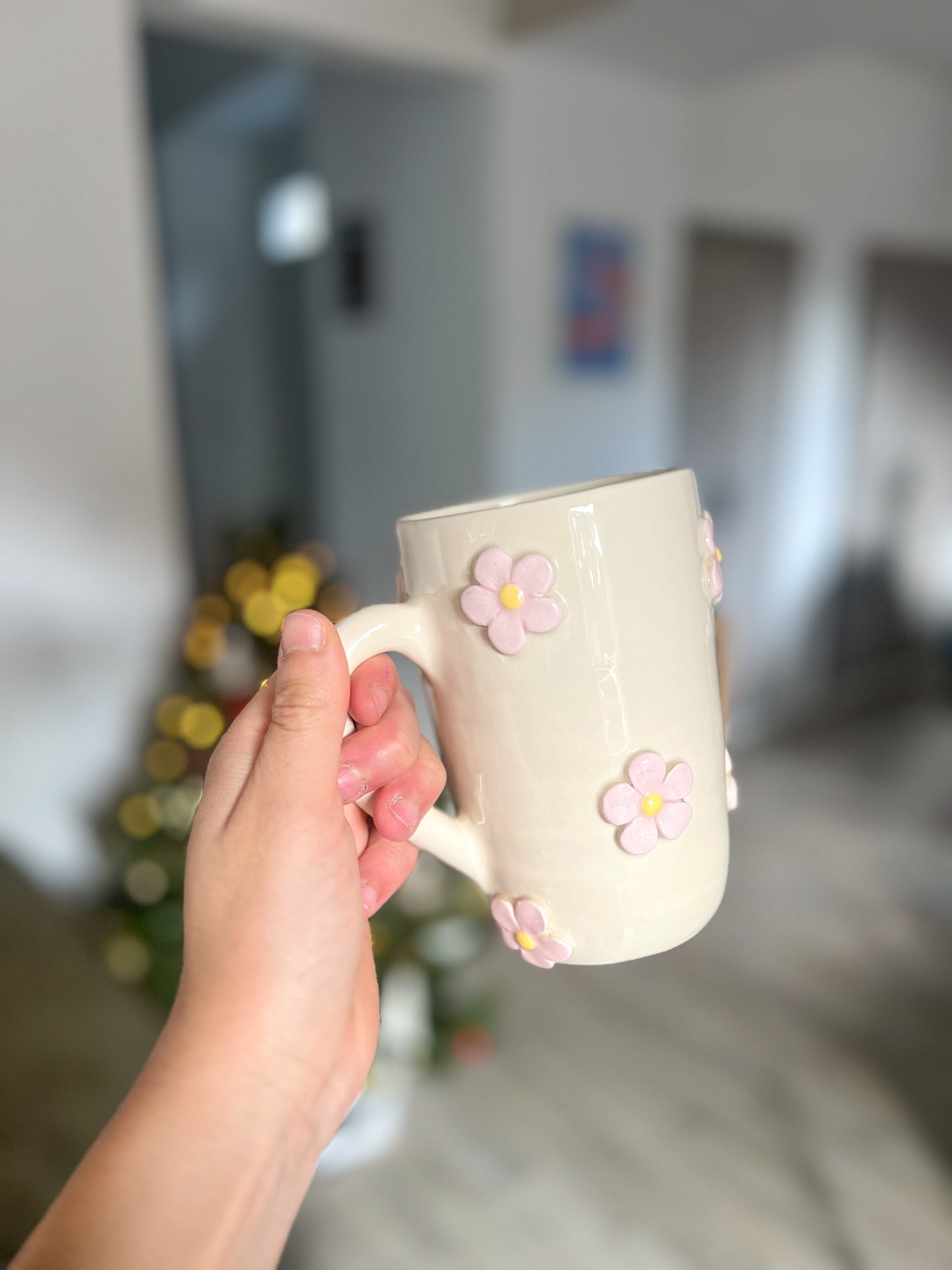 Maxi mug fleurs roses 🌸