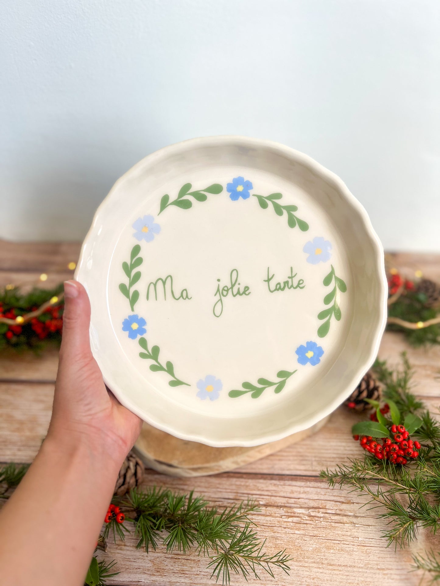Plat à tarte personnalisable 🌼