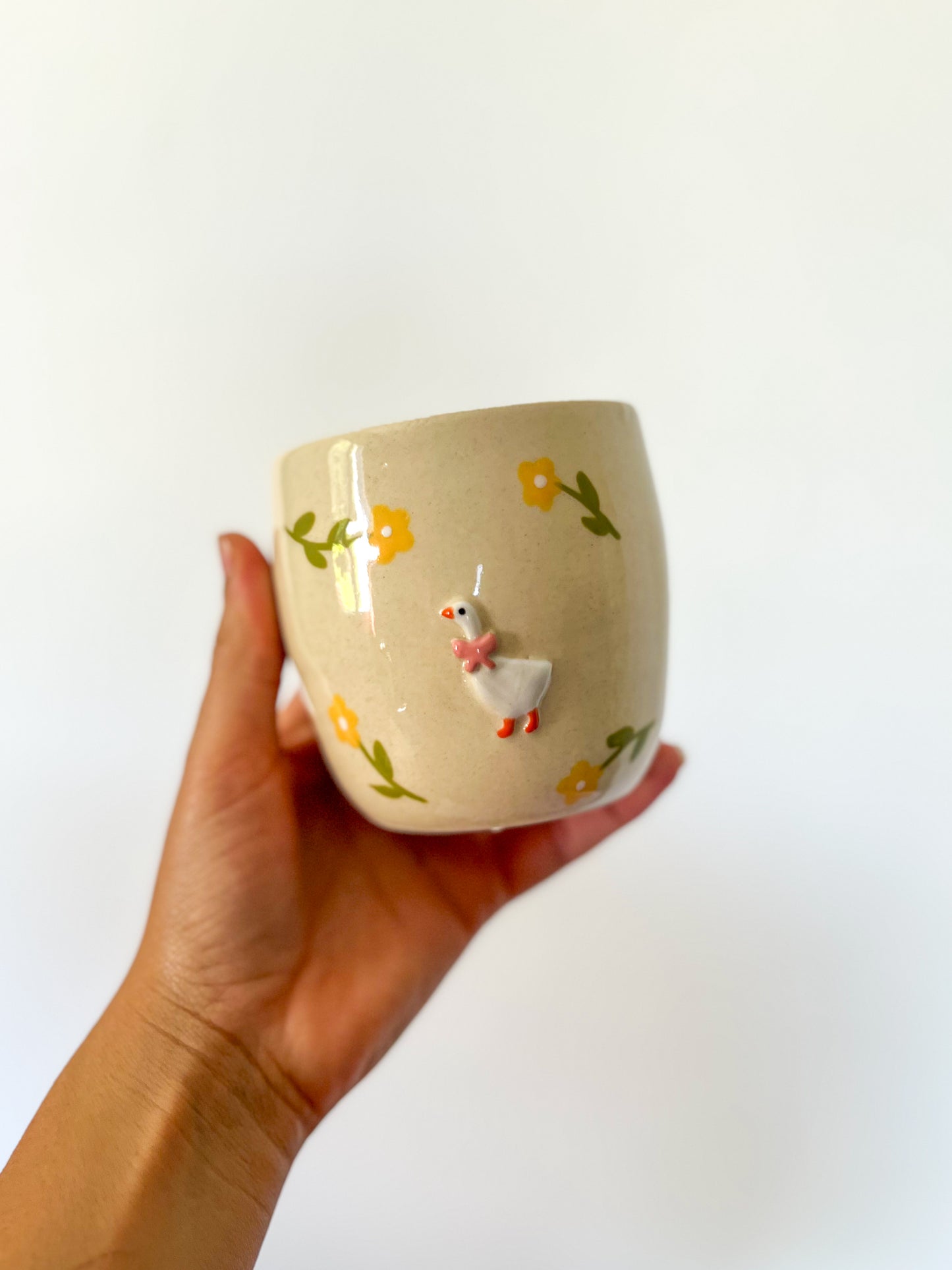 Tasse « Oie » Fleurs jaunes 🌼