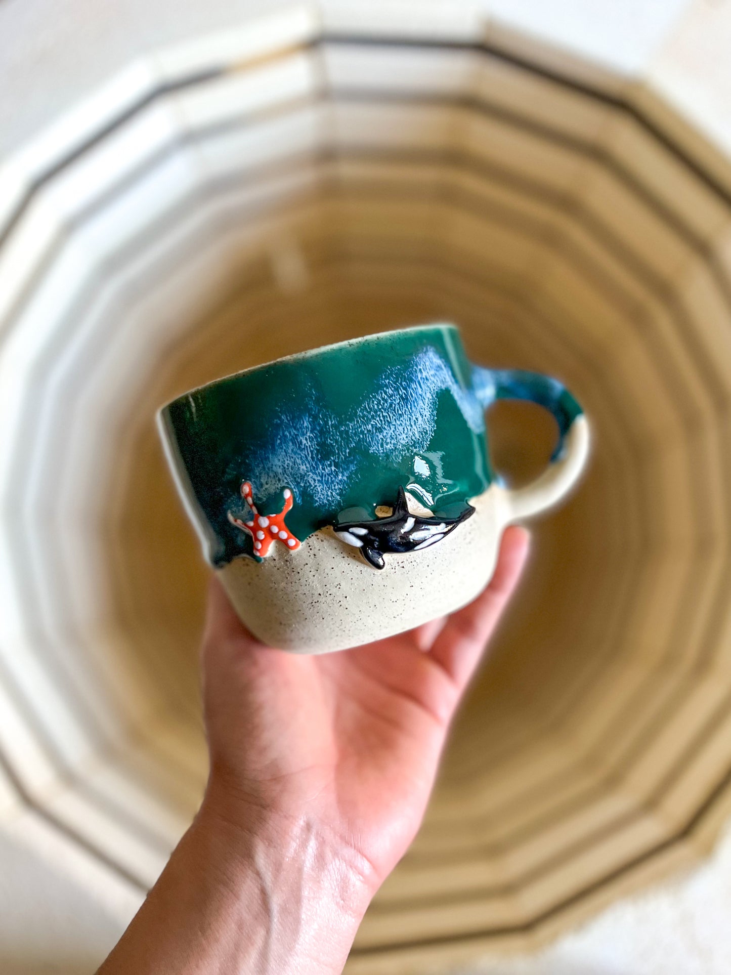 Mug Orque forme cœur 🫍