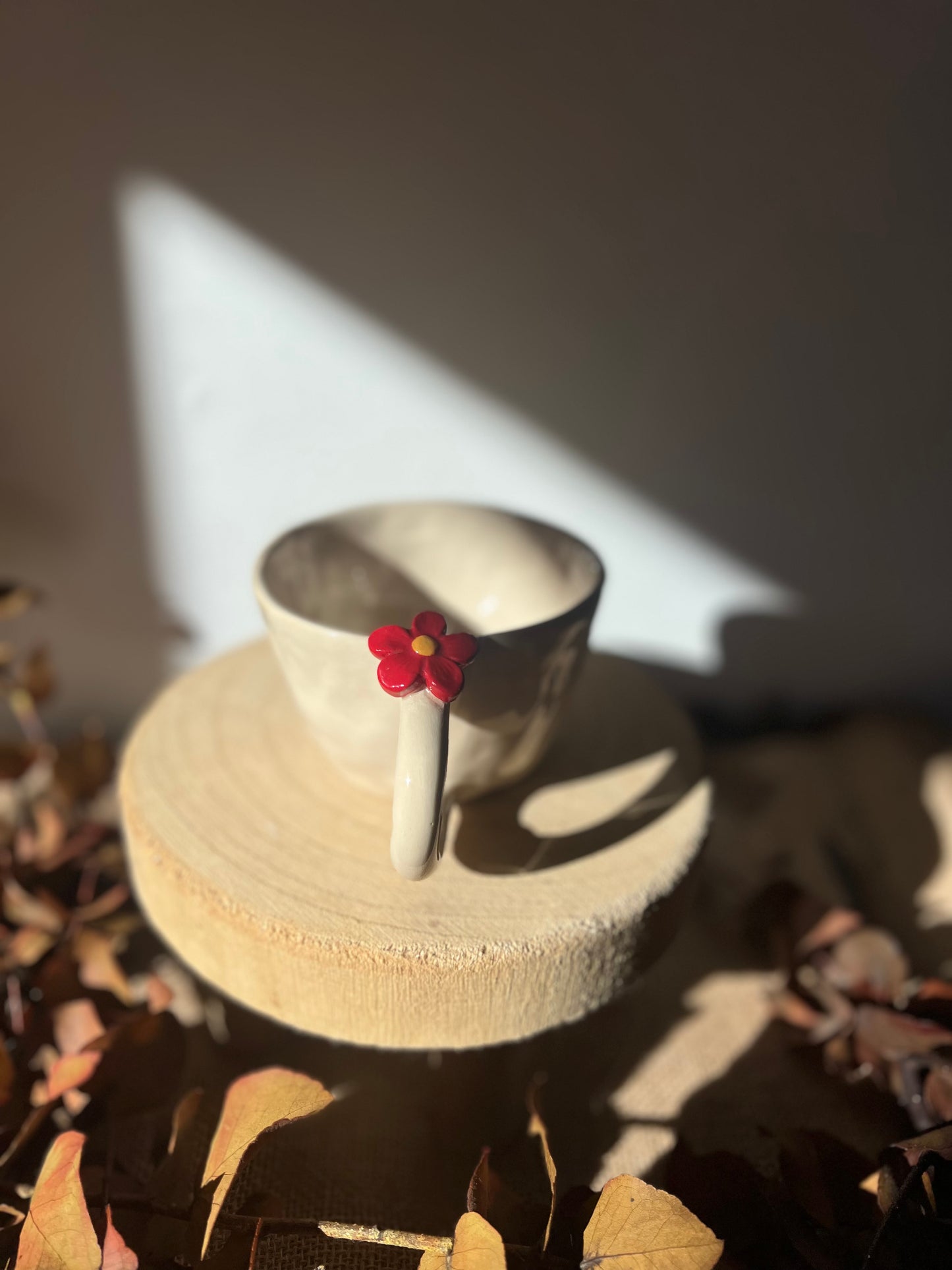 Tasse fleur rouge 🌸