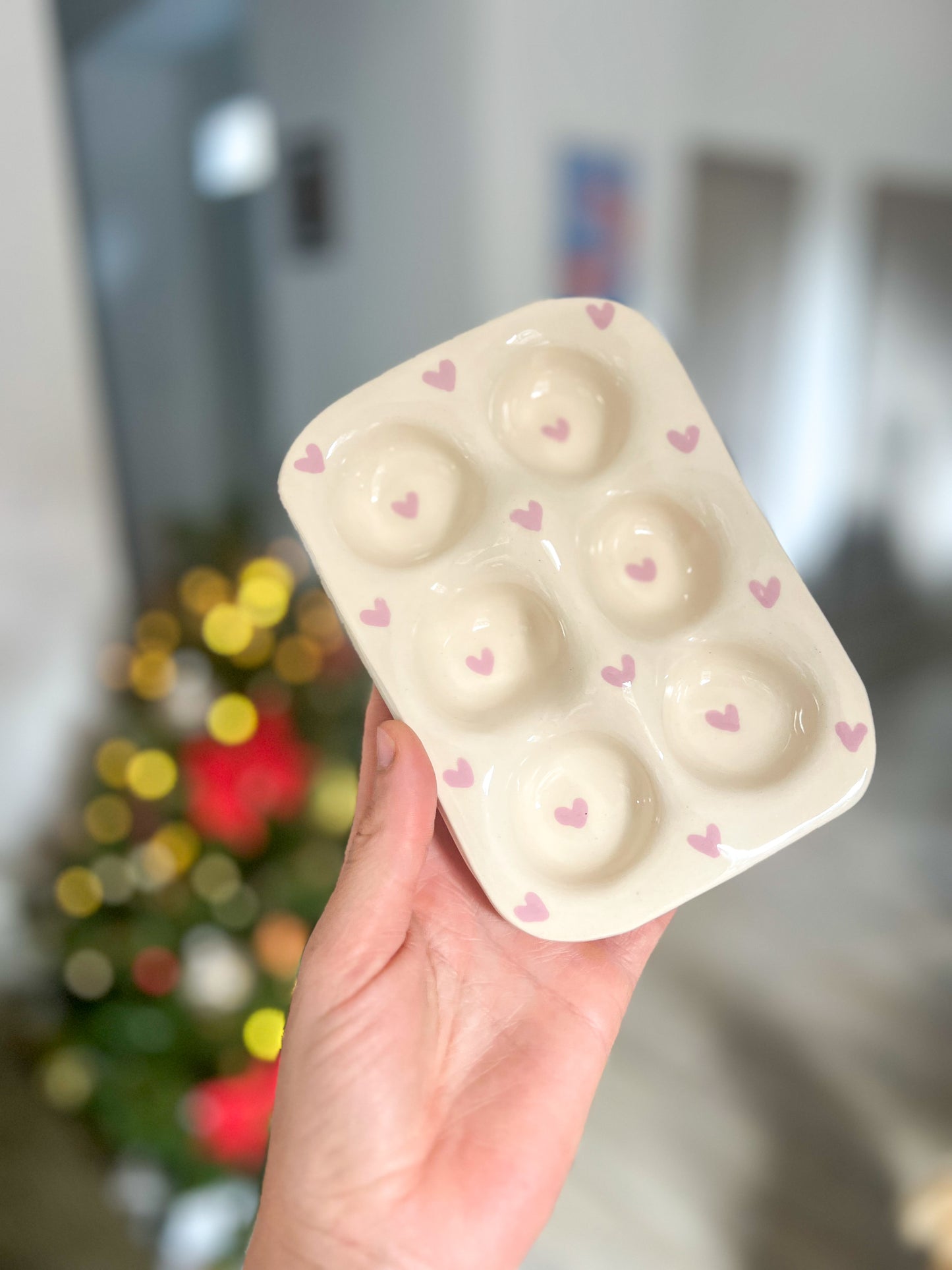 Support à œuf cœurs roses 🩷