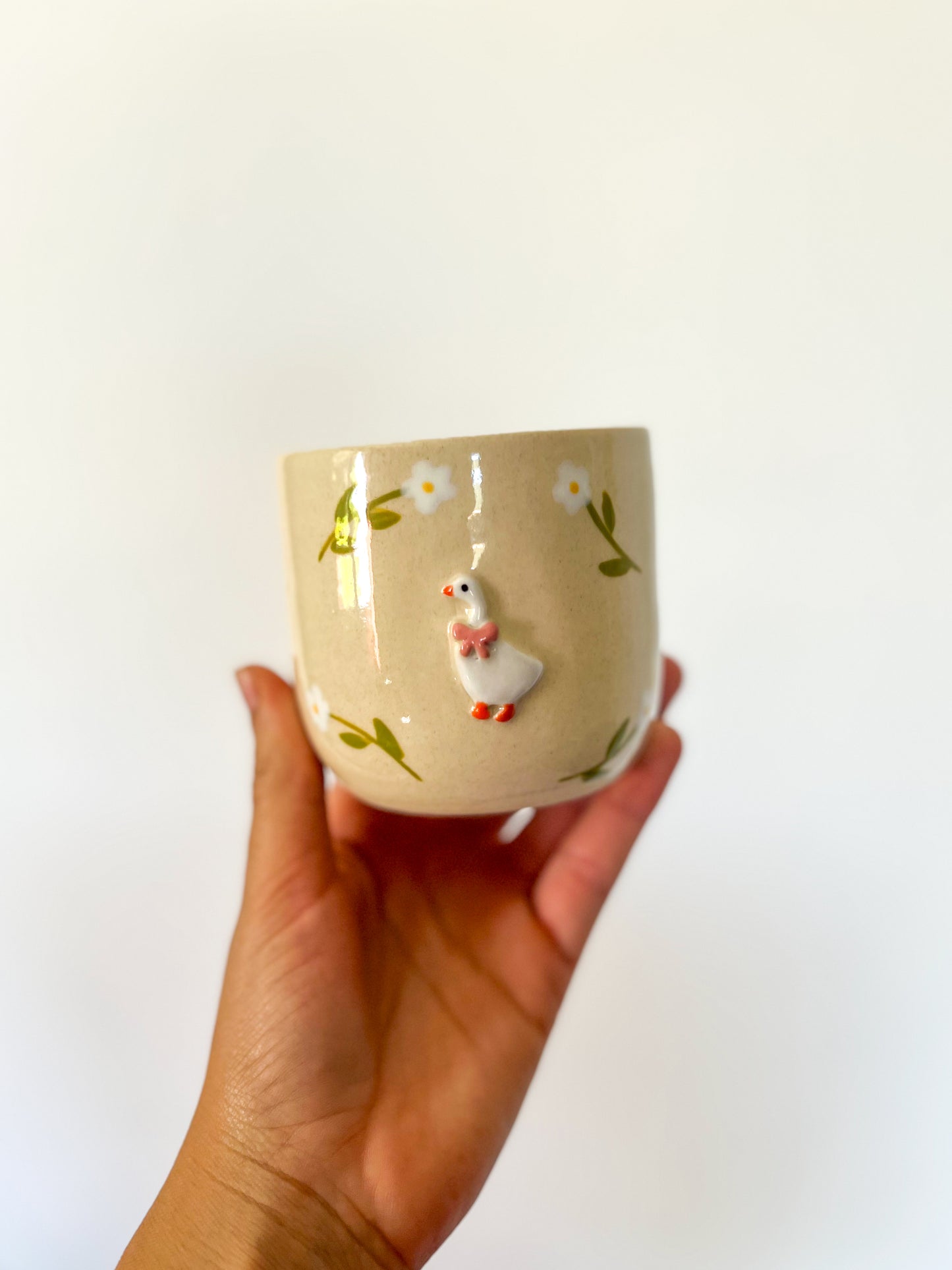 Tasse « Oie » fleurs blanches 🌼