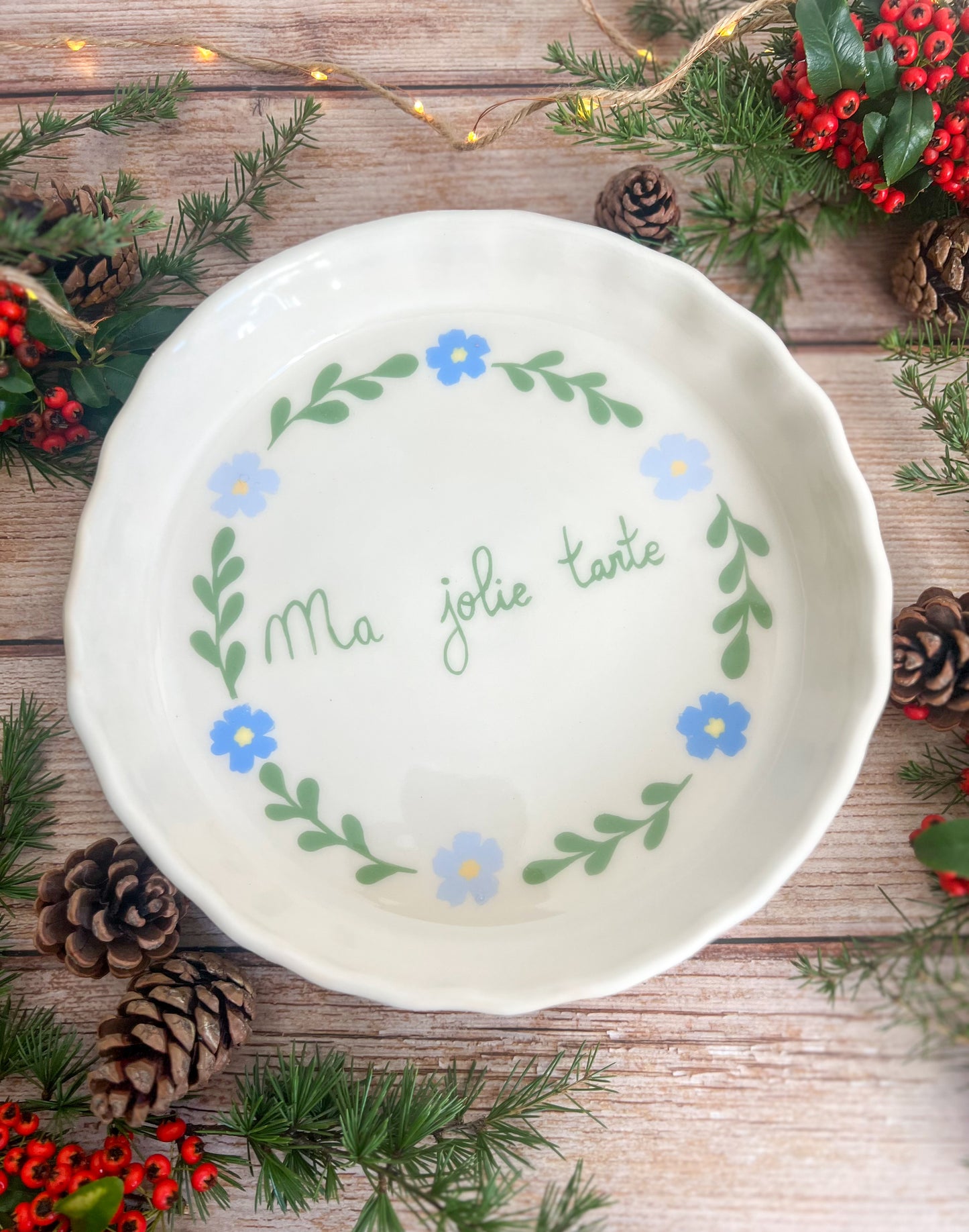 Plat à tarte personnalisable 🌼