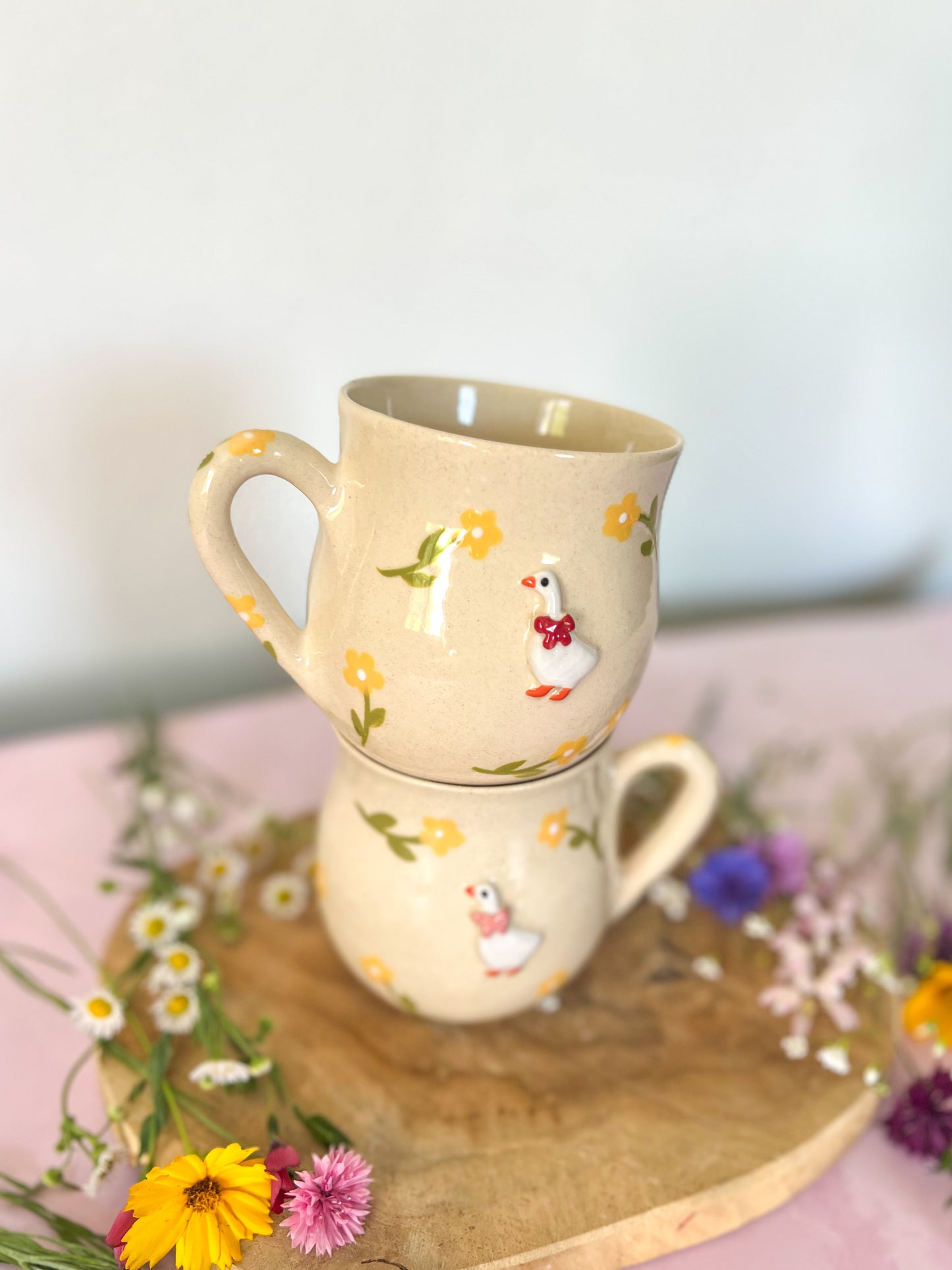 Mug « Cottage Fleuri » fleurs jaunes 🌼
