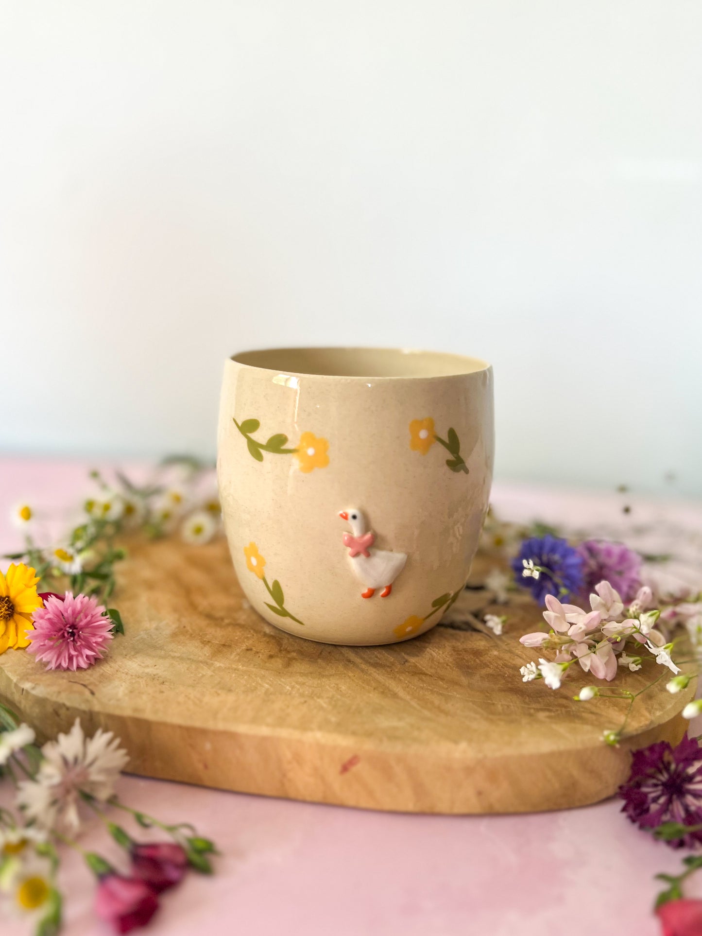 Tasse « Oie » Fleurs jaunes 🌼