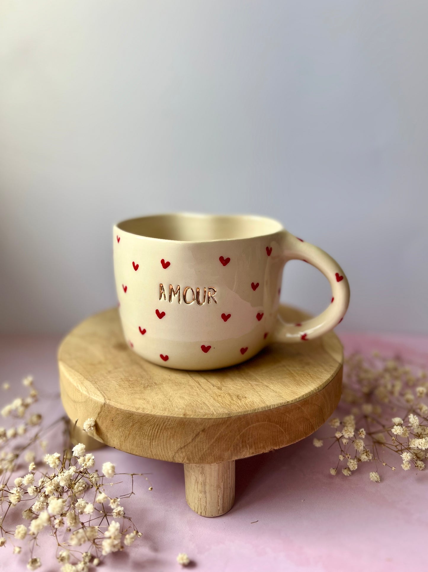 Mug Cœur à personnaliser Or