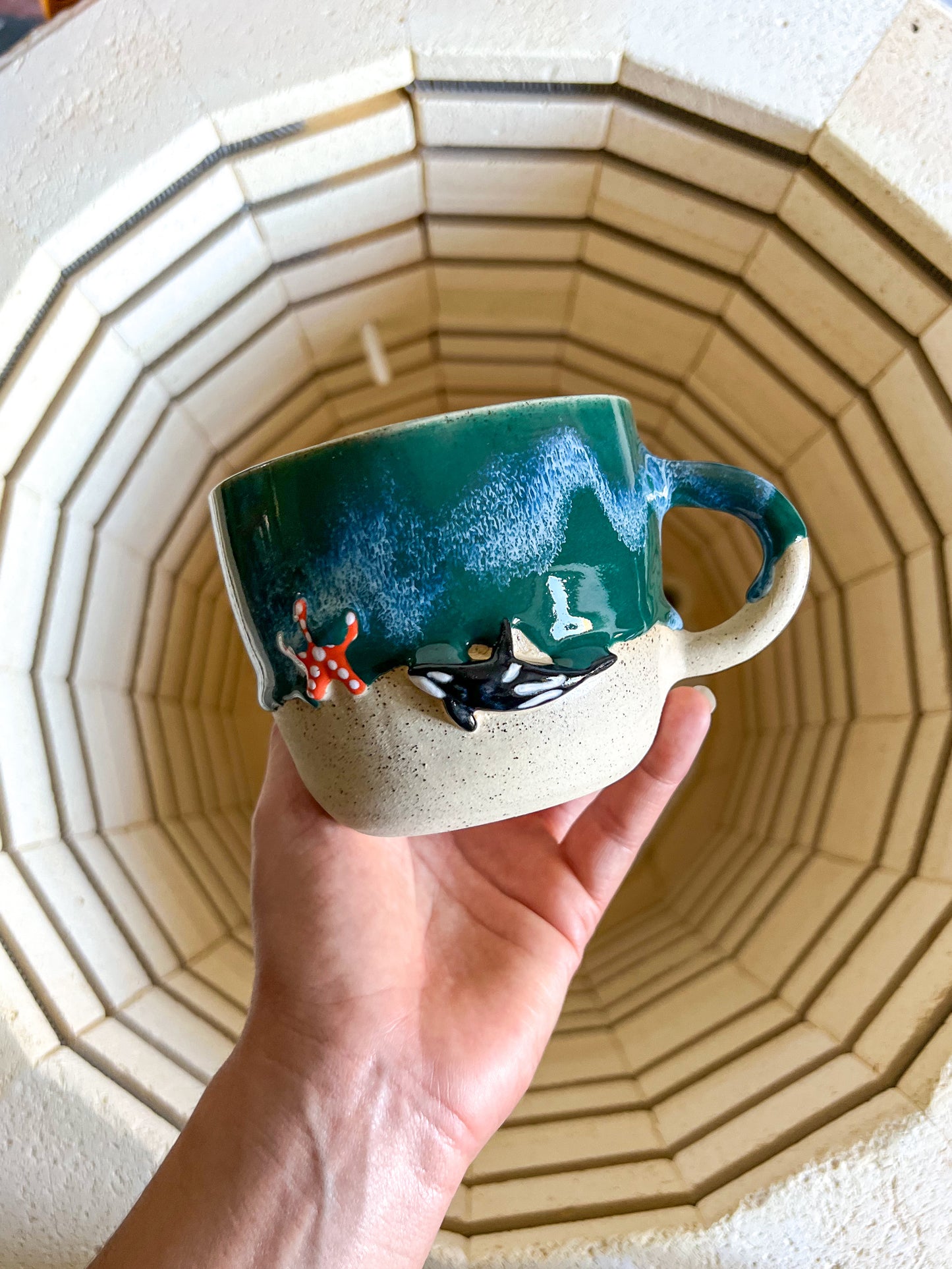 Mug Orque forme cœur 🫍