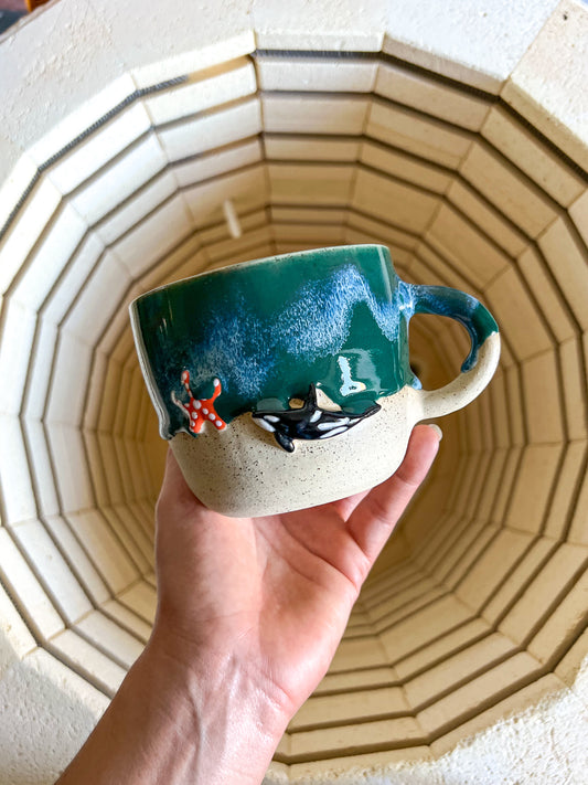 Mug Orque forme cœur 🫍