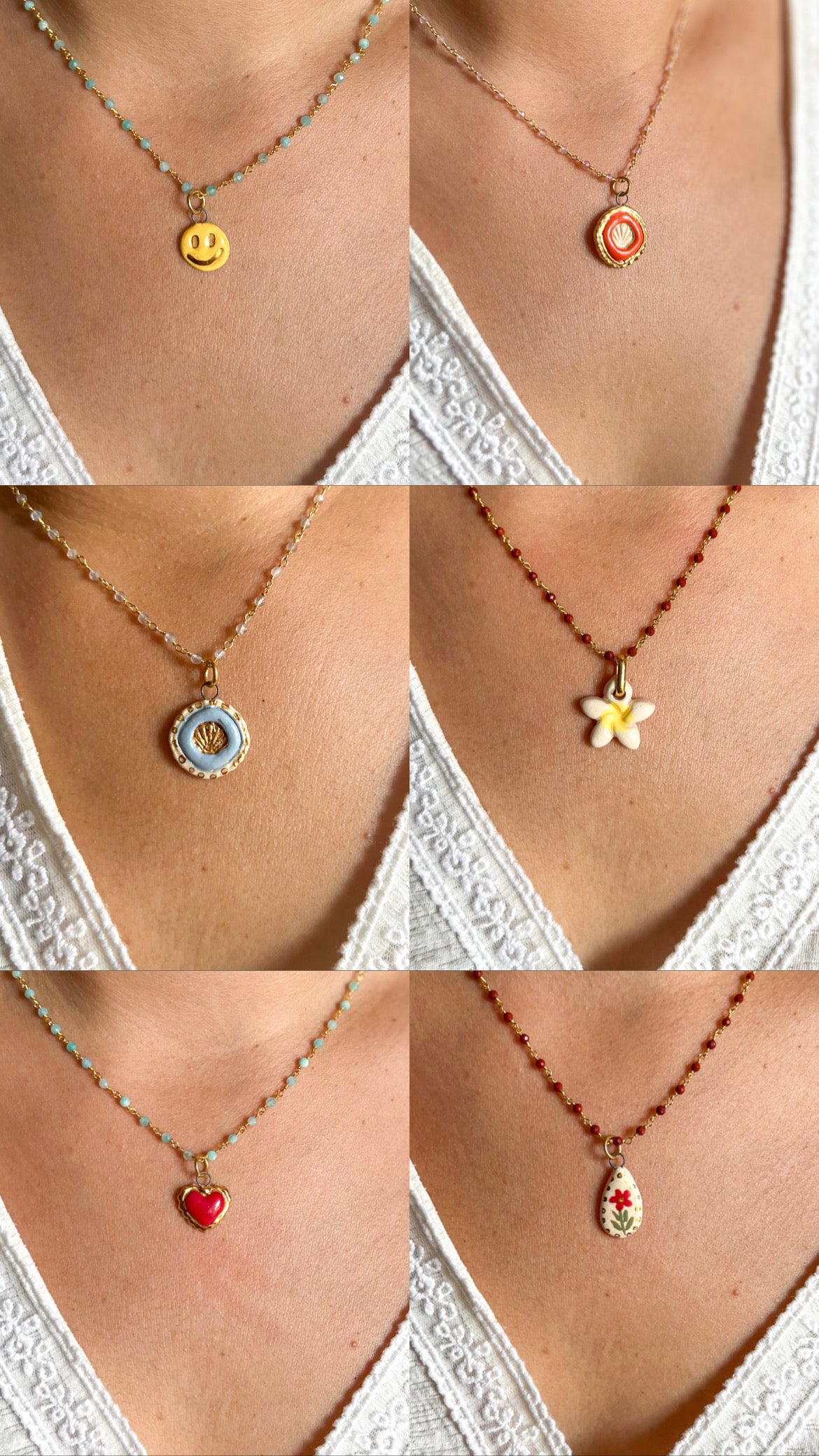 Pendentifs ❤️🌸🍍🐚