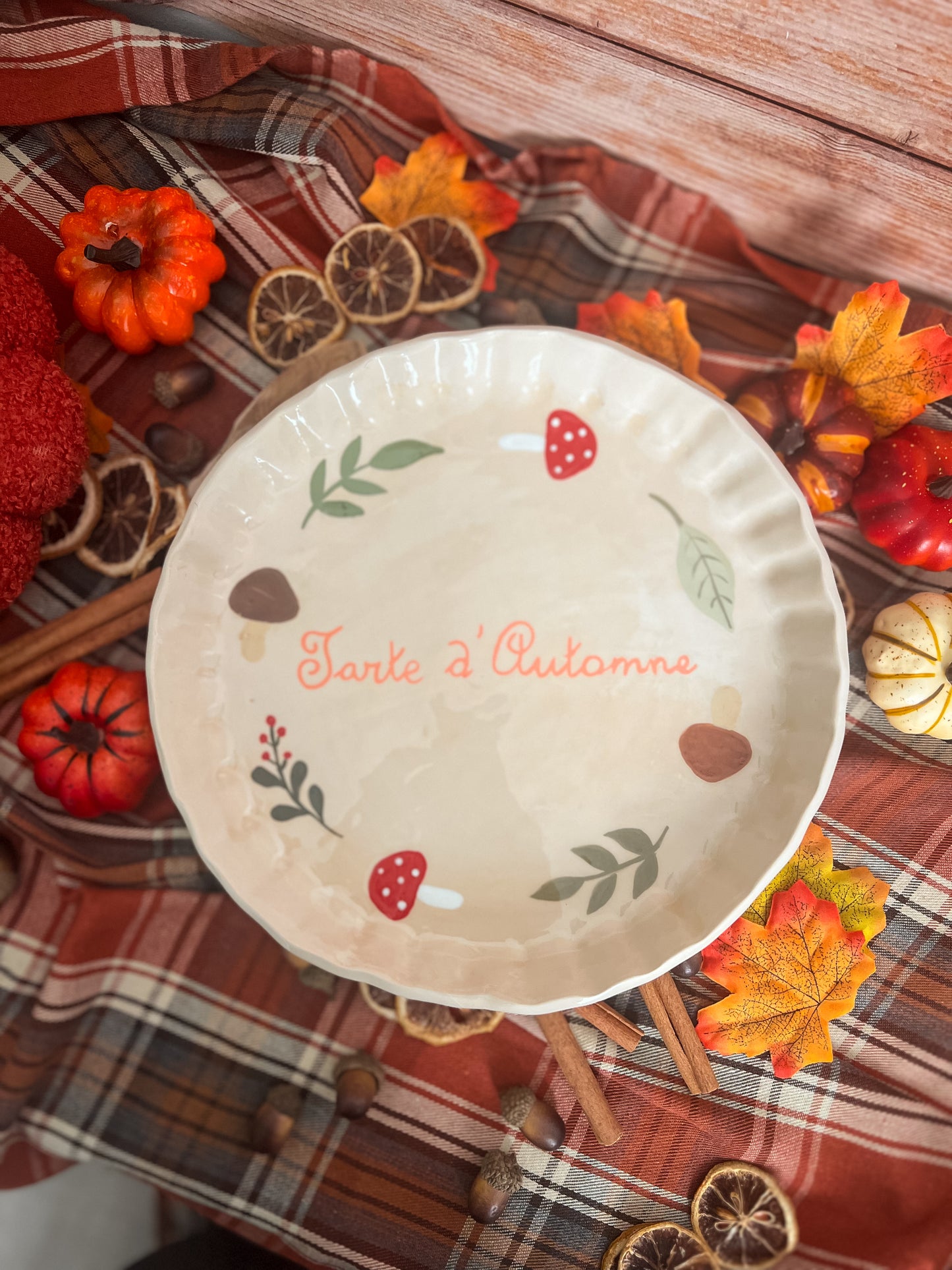 Plat à tarte personnalisable 🌼