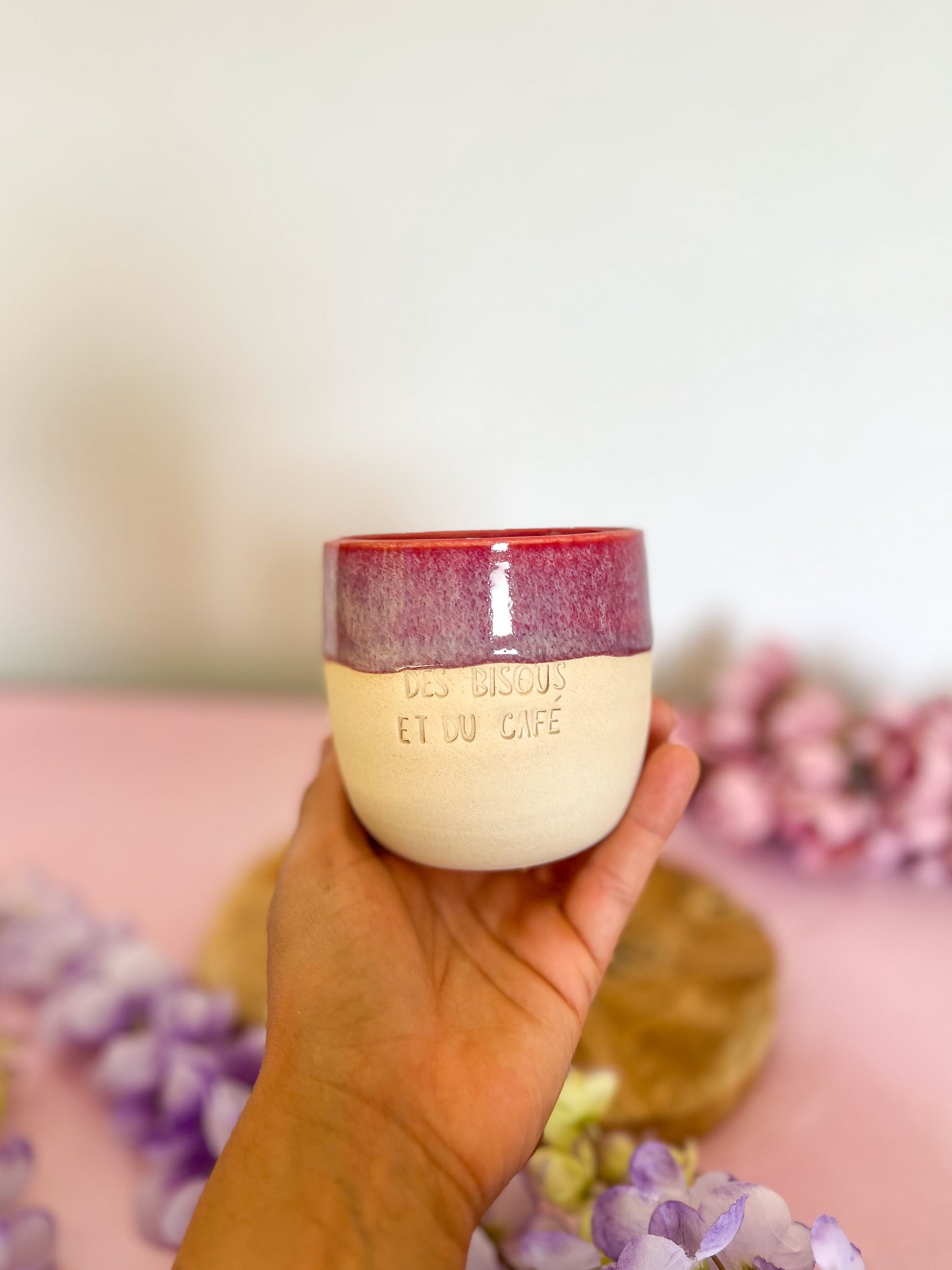 Tasse Des bisous et du café 🍇