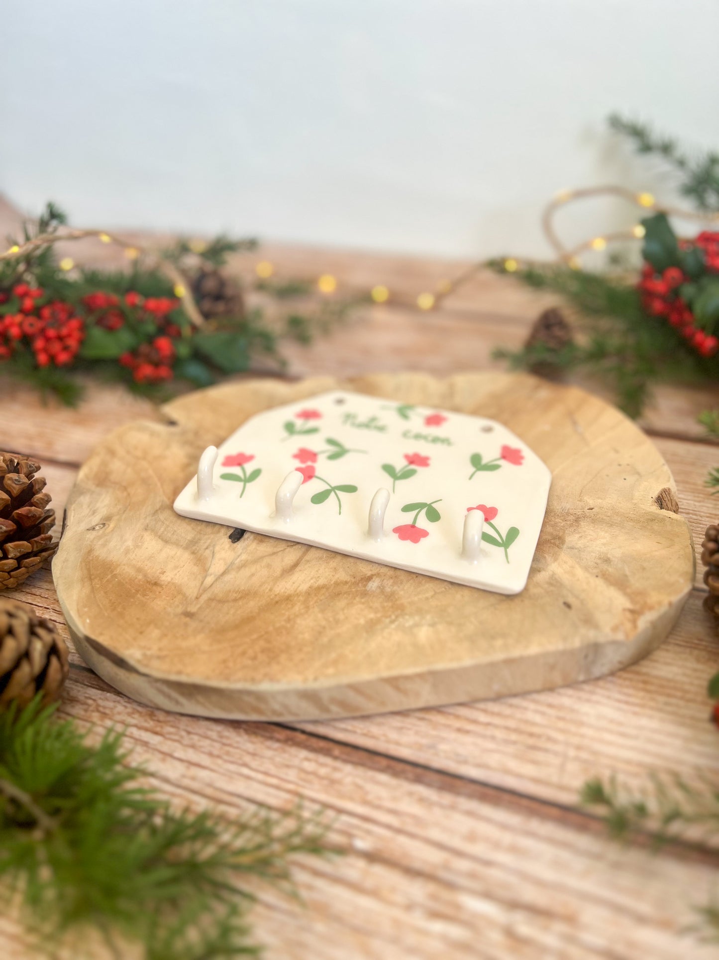 Support à clefs « Notre cocon » 🌸