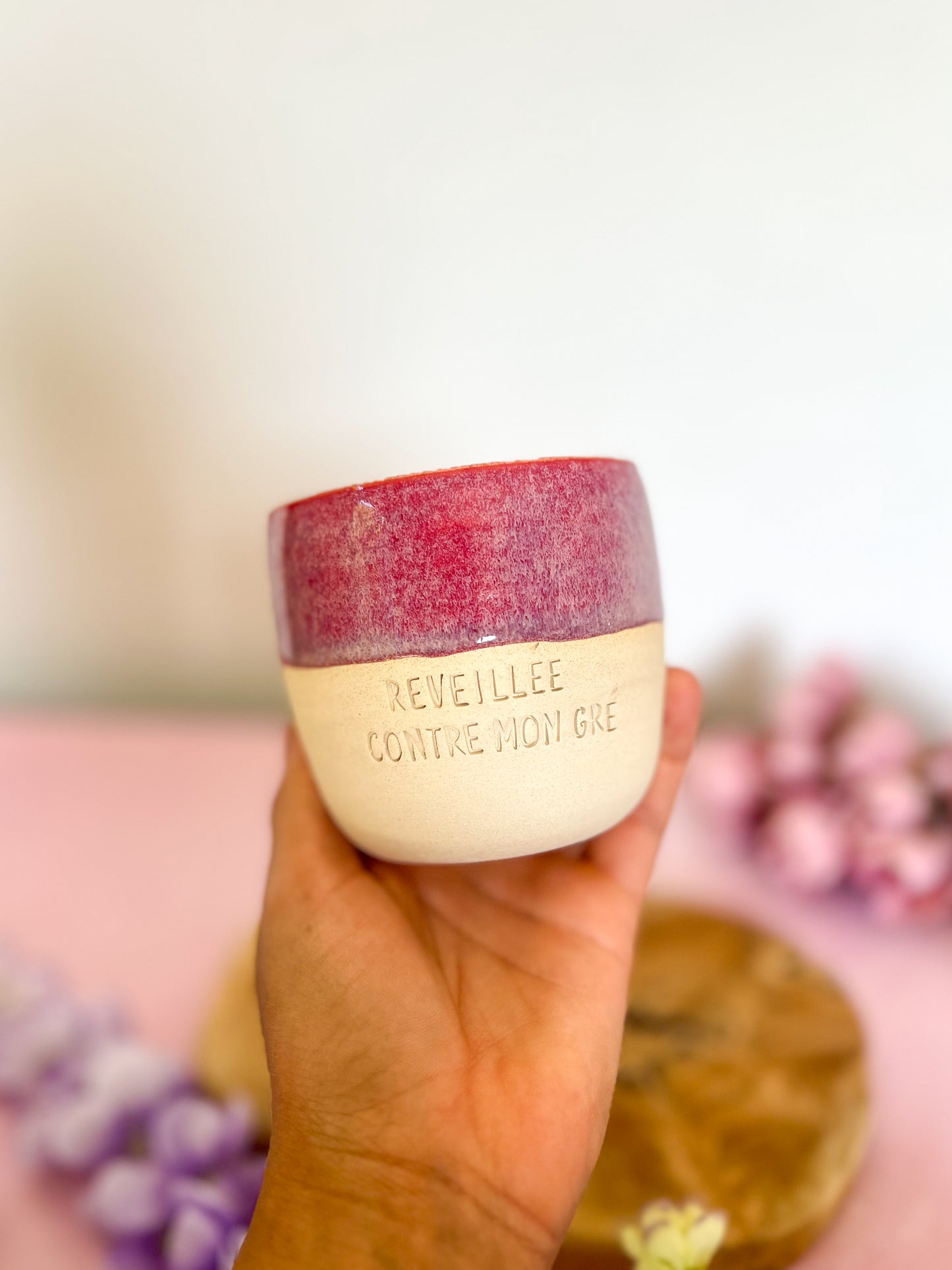 Tasse Réveillée contre mon gré 🍇