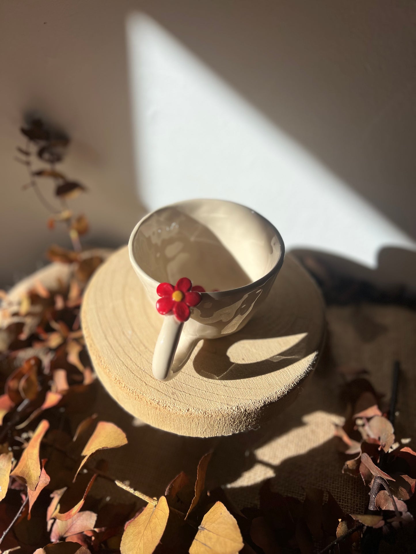 Tasse fleur rouge 🌸