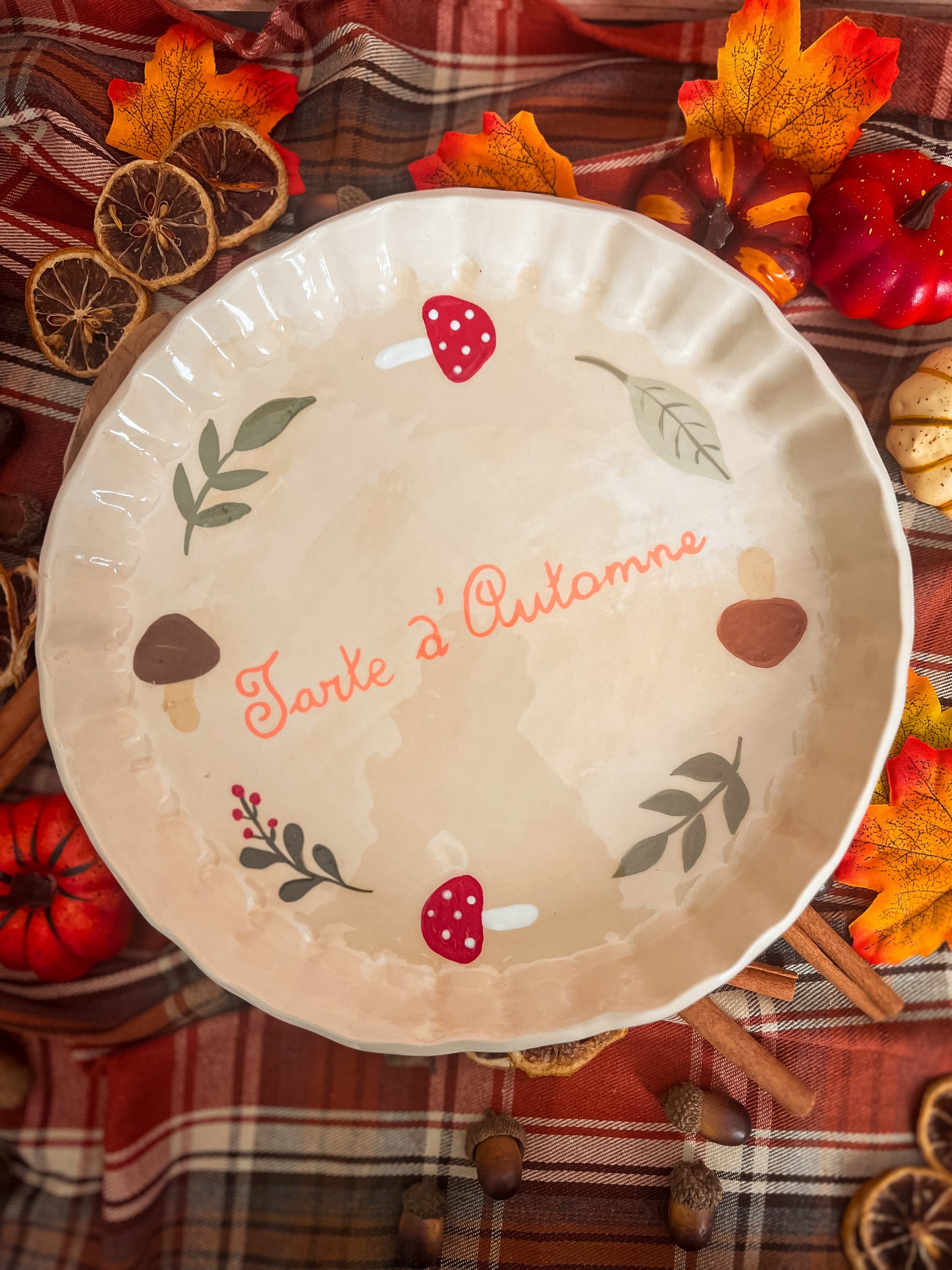 Plat à tarte personnalisable 🌼