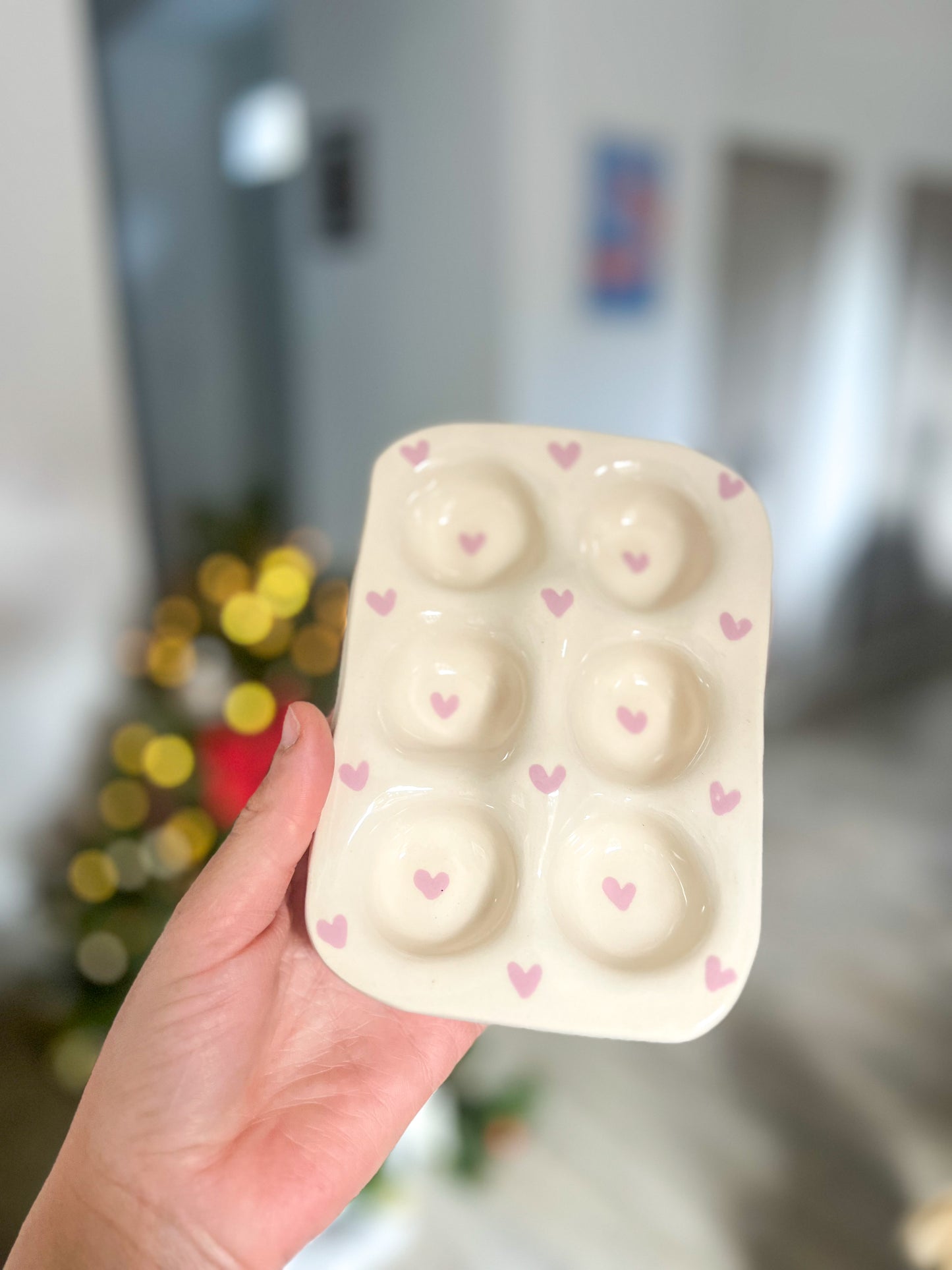 Support à œuf cœurs roses 🩷