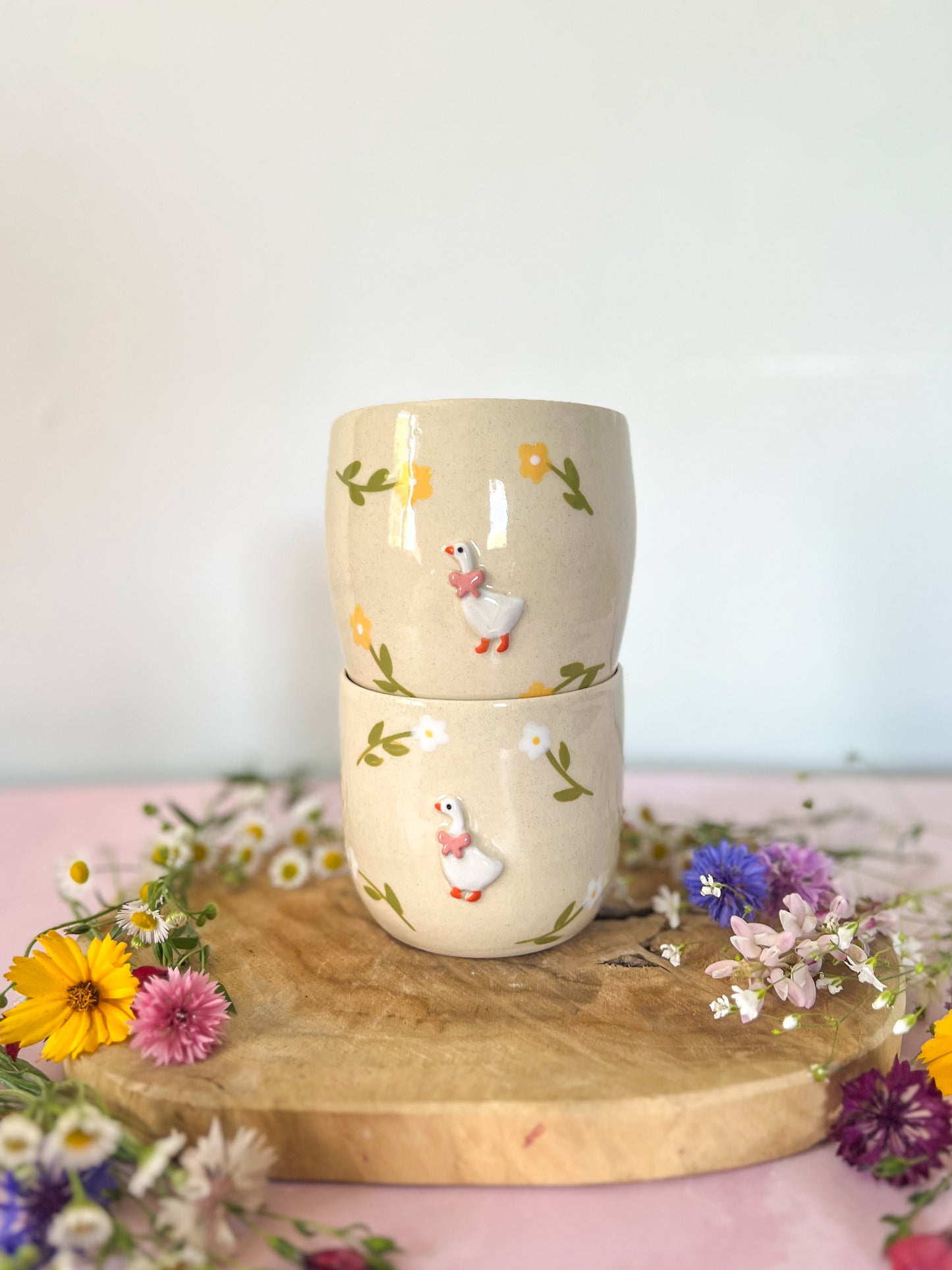 Tasse « Oie » fleurs blanches 🌼