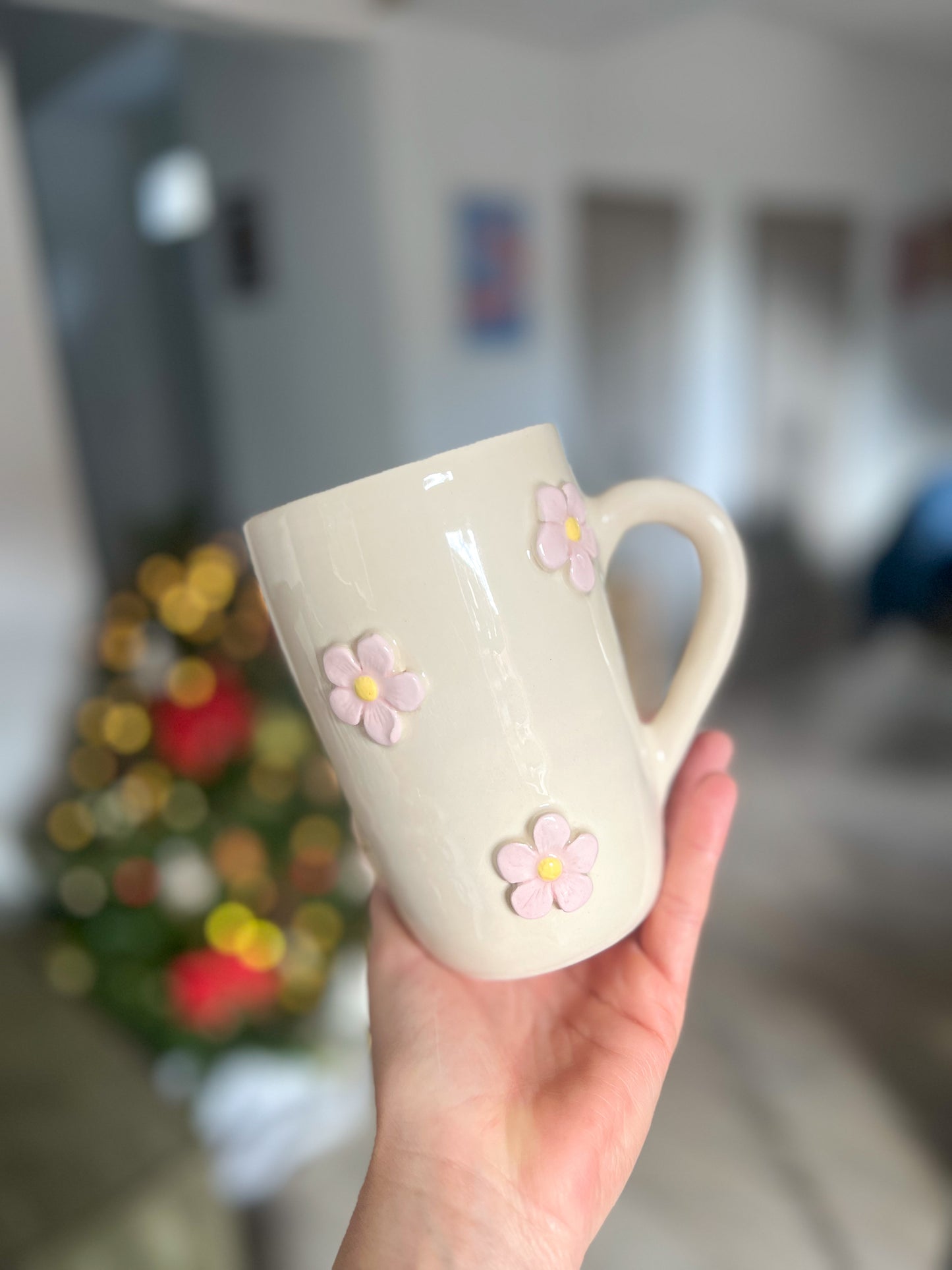 Maxi mug fleurs roses 🌸