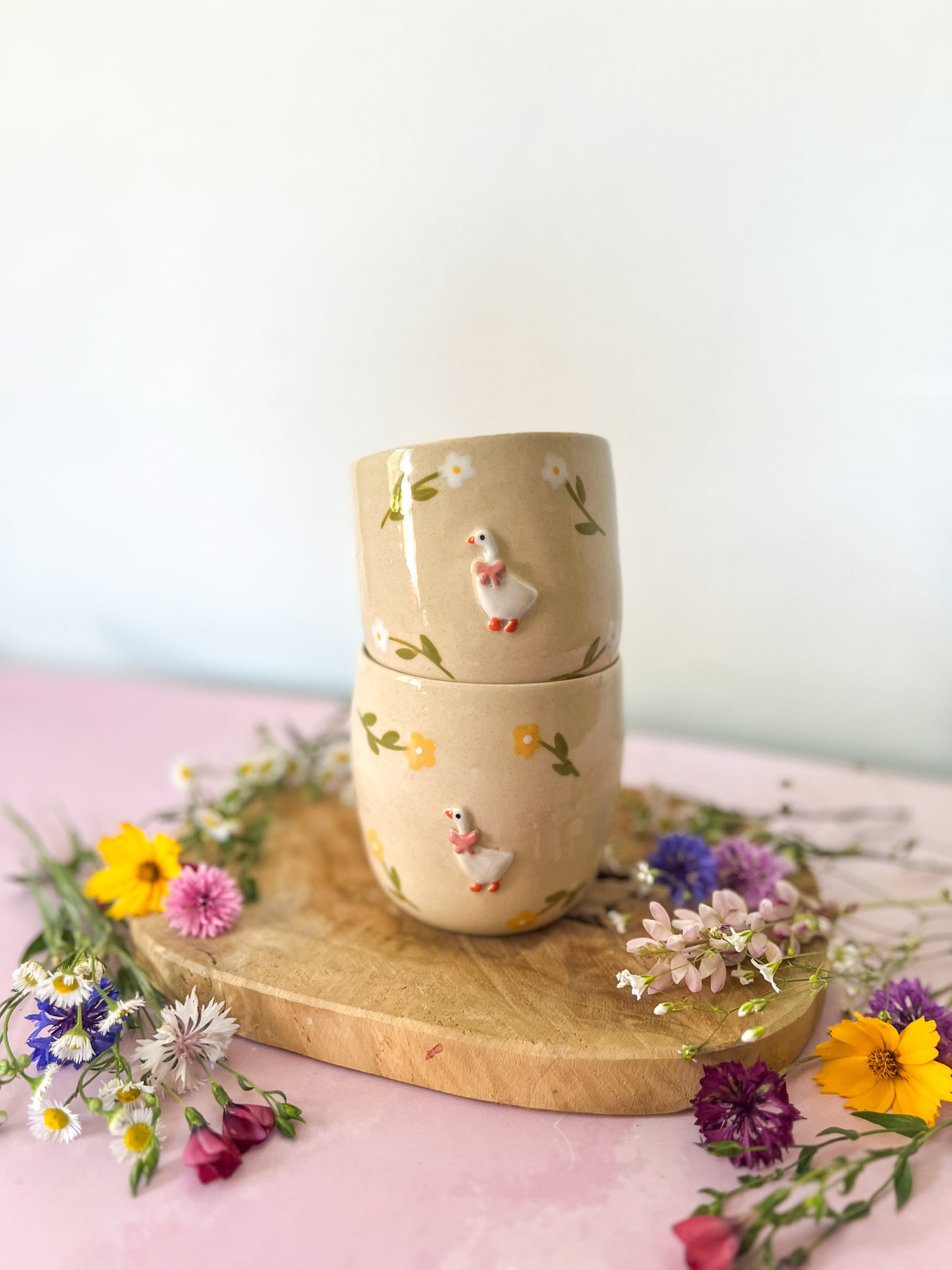 Tasse « Oie » fleurs blanches 🌼