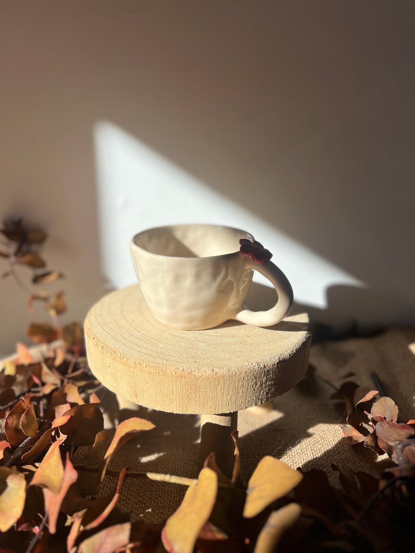 Tasse fleur rouge 🌸